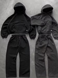 Conjuntos Deportivos Personalizados Antibacterianos de Peso Medio con Capucha y Estampado Sólido, Estilo Urbano para la Temporada de Otoño, 5 Piezas - Product Image 3