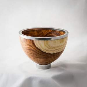 Cuenco de madera de calidad estándar exquisito con soporte de metal Venta caliente Nuevo cuenco de Navidad decorativo de metal increíble a un precio asequible - Product Image 4