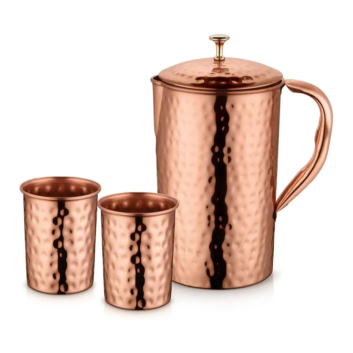 High Selling Copper Pitcher Authentic Copper Jug Metal Pure for Drinking Copper Water Jugs Hammered Engraved & Plain Customized