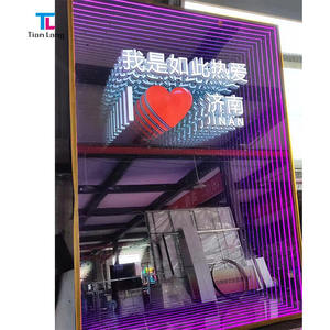 Néon sans fin de haute qualité 3D Illusions d'optique LED piste de danse magique infini miroir 3D décorations de fête décoratives - Product Image 5