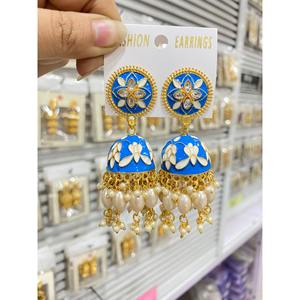 Pendientes de joyería fina cristiana de la India Étnico Egipto Joyería india para mujer Pendientes de tuerca Pendientes bohemios clásicos Jhumka - Product Image 4