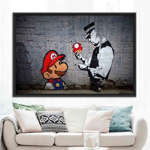 Urban Graffiti <b>Canvas</b>: Printed Street Art Wall Decor,1P:Black <b>Framed</b> - Product Image 1