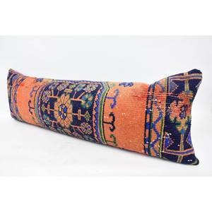 Multicolor Bohemian Kantha Patchwork Wool Pillow 16x48 Inch <b>Vintage</b> Floral Embroidered Woven Portable for <b>Bedding</b> Sofa Use - Product Image 4