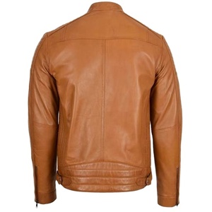 High Street Style <b>Winter</b> Windproof Waterproof Breathable Sustainable Genuine <b>Leather</b> <b>Jacket</b> Men's OEM Service High Fashion - Product Image 2