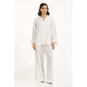 Camisas Casuales de Lino y Seda para Mujer WM-COD-WS24-204T, Transpirables, Retro, con Rayas y Estampado Sólido, Talla XL, Corte Holgado para Primavera/Verano - Product Image 5