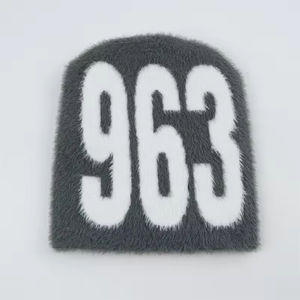 Custom High Quality Mohair <b>Beanies</b> Warm Winter Beach Toques Furry Breathable <b>Waterproof</b> Casual <b>Beanie</b> Hats with Custom Logo - Product Image 1