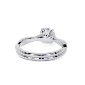 Anillo de compromiso de diamante creado en laboratorio de corte redondo de 6,50mm, joyería cultivada en laboratorio de oro blanco de 10K, claridad de Color F VS1 para la fabricación de joyas - Product Image 6