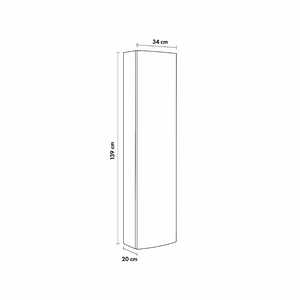 Meuble de salle de bain suspendu Koricini en chêne doré au design italien moderne, gain de place, pour salles de bain de Las Vegas - Product Image 4