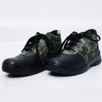 Chaussures de marche pour hommes à lacets camouflage avec semelle extérieure en caoutchouc, semelle intermédiaire en EVA, bout rond, confortables, pour toutes les saisons