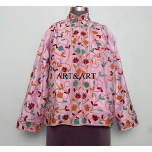 New Winter Wear Womens <b>Velvet</b> Suzani Embroidered Quilted Handmade Bohemian Floral Coat Ethnic Vintage 100% Cotton Eco-Friendly - Product Image 1