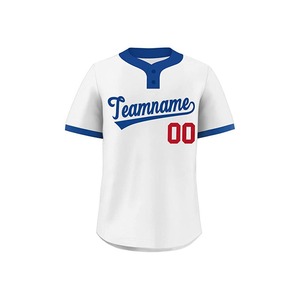 Conjuntos de Camisetas de Béisbol Personalizadas al por Mayor para Adultos, Crea Tu Propia Camiseta de Malla con Botones Bordados y Costuras, Tallas Grandes Disponibles - Product Image 5