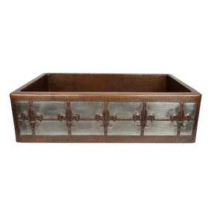 Fregaderos de Cobre Modernos y Duraderos para Encimera, Lavabo con Diseño en Relieve, Acabado Bronce, Aspecto Atractivo, Instalación Bajo Encimera - Product Image 3