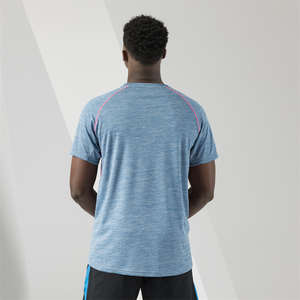 Camiseta de gimnasio de cuello redondo de 230gsm de alta calidad para hombre, cómoda Camiseta con estampado de logotipo personalizado antiarrugas, tela de manga corta sólida - Product Image 4