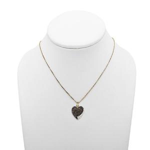 Pendentif coeur en diamant Moissanite marron et blanc de luxe en argent Sterling 925 glacé bijoux Hip Hop cadeau pour hommes femmes - Product Image 2