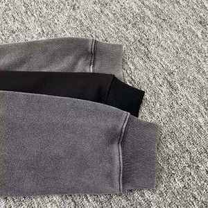 Sweat-shirts et pulls à capuche pour hommes en coton 100% en gros, logo personnalisé, sweat-shirts vintage délavés à l'acide pour les vêtements d'hiver, basiques - Product Image 5