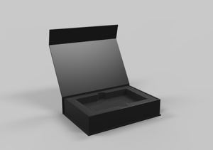 Boîte-cadeau en papier rigide avec impression de logo noir haut de gamme de luxe personnalisé avec insert en mousse graphique <span class=keywords><strong>occulte</strong></span> pour produit Streetwear Tech - Product Image 2