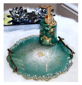 <b>Epoxy</b> Resin Tray round shape Home Kitchen and <b>Table</b> <b>Top</b> Accessories Custom Size Handmade Good Polished - Product Image 6