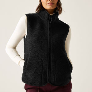 Gilet matelassé pour femme sans manches, vêtement d'extérieur d'hiver, gilet matelassé léger et chaud, col montant tendance - Product Image 5
