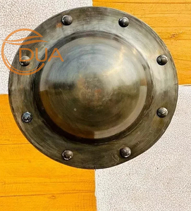 Auténtico 24 \ "Escudo de madera vikingo hecho a mano Moderno Pintado a mano Batalla medieval Armadura de acero Guerrero Nórdico - Product Image 6