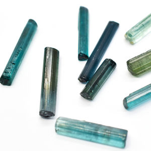 Indicolite Blue Tourmaline Slices Bio Natural Tourmaline Slices Pendant & Jewelry Making <b>Loose</b> <b>Gemstone</b> Slice. - Product Image 1