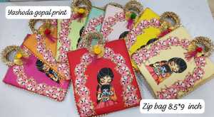 Beautiful Assorted Printable Favors Potli Bags With Handle <b>for</b> Your Special Occasion and Festivals - Product Image 5
