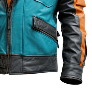 2026 Blouson en cuir PU respirant personnalisé de bonne qualité pour homme, col montant, style moto classique automne, aspect cuir synthétique - Product Image 4