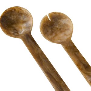 Elegante Juego de Cuchara y Tenedor para Servir Ensaladas, Hecho a Mano con Resina, con Mango Largo y Diseño Moderno para Fiestas y Cenas - Product Image 1
