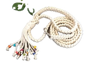 Correa de Macramé para Perro de Primera Calidad con Borla, Correa de Algodón Hecha a Mano, Correa Resistente y Ligera para Perros y Gatos, Correa Estilo Boho - Product Image 1
