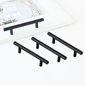 Poignée de meuble moderne en alliage de zinc, durable, noir mat, écologique, minimaliste, pour cuisine, salle à manger, salle de bain, tiroir - Product Image 2