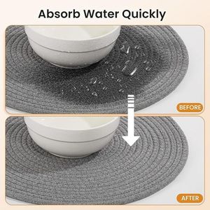 Napperons perlés ronds fabriqués à la main tissu de Jute pour Table à manger mariage noël et réunions de famille décorations de fêtes - Product Image 4