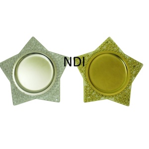 จานเสิร์ฟอาหารตกแต่งโต๊ะโรงแรมปาร์ตี้งานแต่งงานหรูหราชุบทอง - Product Image 2