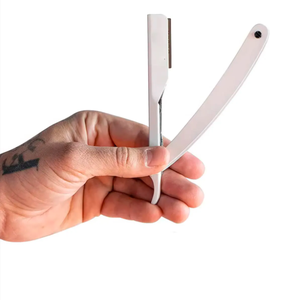 2024 meilleure vente jetable en acier inoxydable barbier rasoir couleur unie poignée pliante cheveux visage corps outil haut nouveauté poudre - Product Image 5