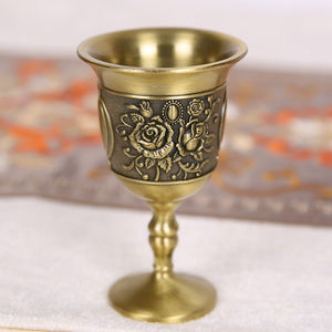 Gobelet de qualité supérieure en laiton Antique luxe verre à vin rouge verres faits à la main Champagne métal verre à Cocktail gobelet à vin gobelet - Product Image 5