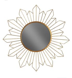 Miroir mural artisanal écologique au design Art Déco unique avec cadre en métal, couleur/taille personnalisable pour la décoration de la maison, des hôtels et des spas - Product Image 5