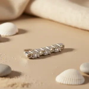 Pendentif numéro en argent 925 avec zircon pour le port quotidien des femmes - Product Image 1