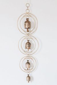 Cloche de temple carillon éolien en fer inspiré du patrimoine indien Design Art déco Carillon éolien en métal personnalisable pour une maison spirituelle paisible - Product Image 6