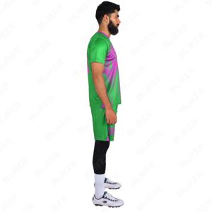 Maillots de costume de football haute performance couleur dégradée 100% ensembles de polyester logo personnalisé uniforme de football avec maillot de football - Product Image 6