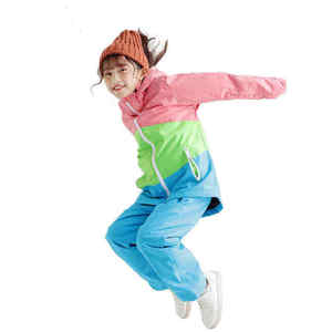 ชุดเสื้อผ้ากันน้ำสำหรับเด็กเล่นสกีในฤดูหนาว ชุดกันลม เสื้อแจ็คเก็ตและกางเกงหนาอุ่น พร้อมซิปสำหรับเด็กชายและเด็กหญิง - Product Image 6