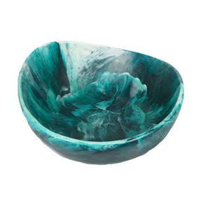 Bol de service en résine haut de gamme fait main, effet marbre brillant, finition élégante, écologique, léger, pour fruits, salades, maison et fêtes - Product Image 5