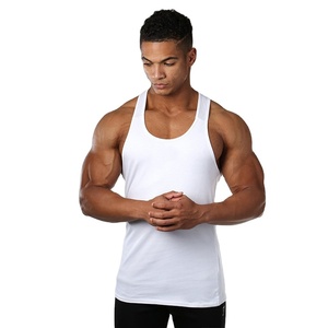 Débardeur personnalisé 100% polyester Muscle Stringer pour hommes décontracté musculation Fitness Sport débardeur vierge en différentes couleurs - Product Image 2