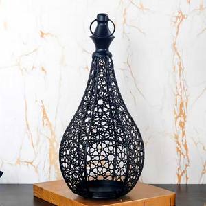 Elegante Farol Negro Perfecto para Decoración Festiva, Decoración de Hogar de Lujo, Hoteles, Restaurantes y Configuraciones de Fotografía, de la India - Product Image 2