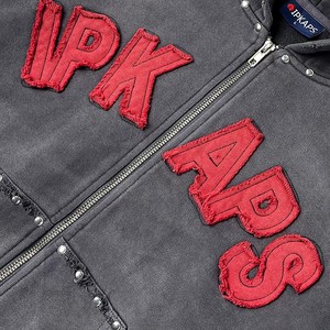 เสื้อฮู้ดดี้แบบยูนิเซ็กซ์ ประดับคริสตัลวิบวับ สไตล์สตรีทแวร์สำหรับฤดูหนาว ผลิตจากผ้าฝ้ายฟลีซ 100% เป็นมิตรต่อสิ่งแวดล้อม สามารถปรับแต่งได้ตามต้องการจากโรงงาน - Product Image 3