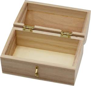 แพ็ค6ชิ้นพร้อมสำหรับตกแต่งกล่องหีบสมบัติไม้ออมสินพร้อมฝาปิดแบบมีช่องใส่เหรียญบานพับและตะขอด้านหน้าแบบล็อคได้ - Product Image 3