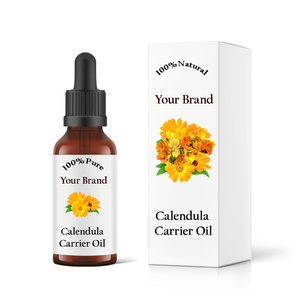 Aceite Portador de Caléndula Prensado en Frío de Grado Cosmético, Fabricante Indio Natural, Calendula Officinalis, Tratamiento para el Acné, Cuerpo y Uñas - Product Image 1