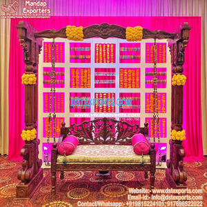 ชุดชิงช้าเวทีงานแต่งงานมุสลิมชุดชิงช้าสีทองสำหรับงานแต่งงานแบบมุสลิม - Product Image 2