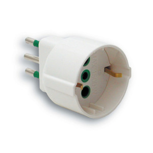 Fme Art. Adattatore Semplice da 10A a 2 Poli + Terra a Schuko 87.120bl - Product Image 1