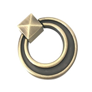 Boutons de porte en laiton de forme ronde or rose brillant pour porte de fenêtre de tiroir d'armoire de cuisine - Product Image 4