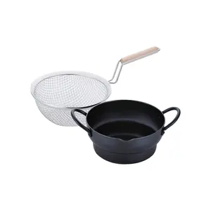 SM-9548 Nồi Chiên Sâu Nhật Bản Nồi Tempura Bộ Rổ Lọc 18Cm