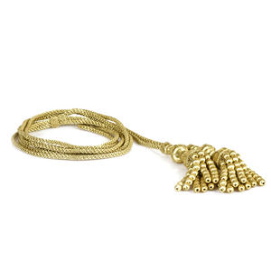 Best Quality Handmade Customized Gold Cincture <b>Cord</b> Eco-Friendly High Tenacity Unique Pattern Design Fancy Tassels Shoe Bag - Product Image 1