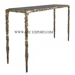 Table de console de mariage et de restaurant en aluminium Meilleure vente Table de console d'intérieur en marbre faite à la main en Inde - Product Image 1